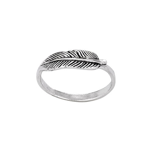 Etched Feather Ring, $12 | Sterling Silver Band | Light Years Jewelry