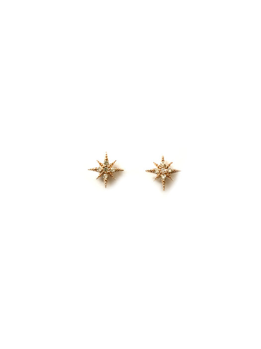 Starburst Posts | Silver Gold Rose Gold Studs Earrings | Light Years