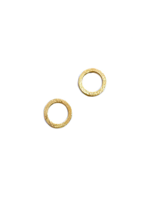 Brushed Ring Posts | Gold Sterling Silver Studs Earrings | Light Years