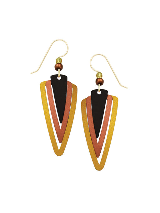 Copper Triangle Dangles by Adajio | Gold Filled Earrings | Light Years
