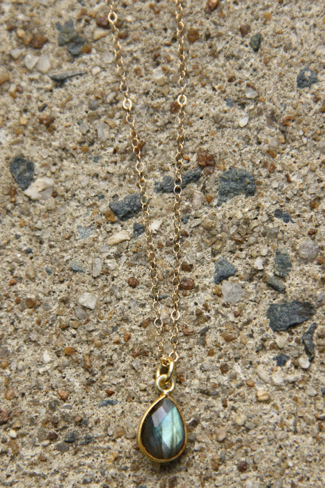 Labradorite Teardrop Necklace, $32 | Gold Filled | Light Years Jewelry