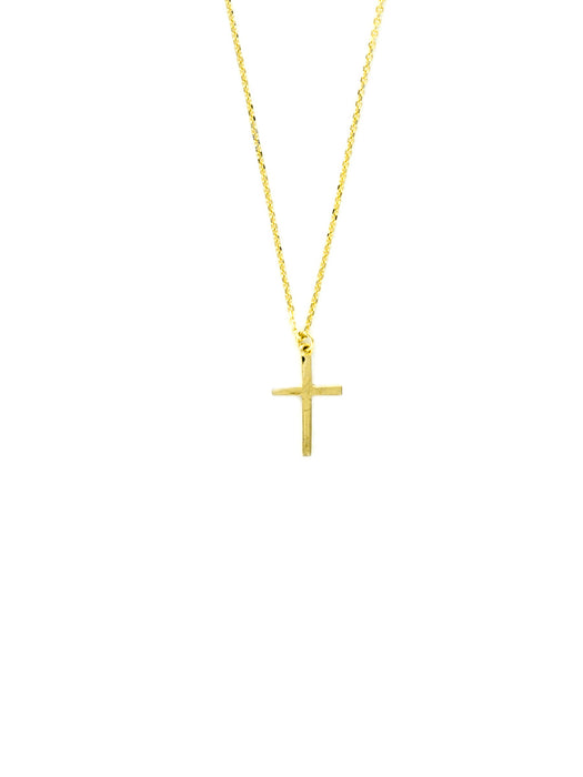 Simple Cross Necklace | Gold Silver Plated Chain Pendant | Light Years