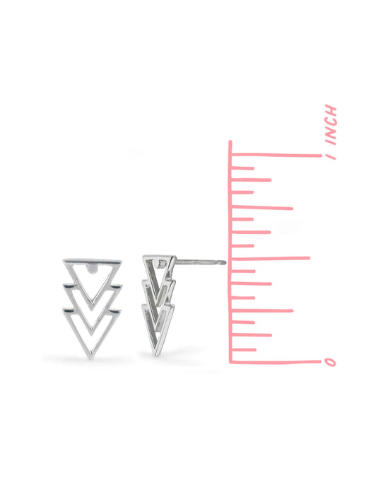 Stacking Triangle Posts | Sterling Silver Stud Earrings | Light Years Jewelry