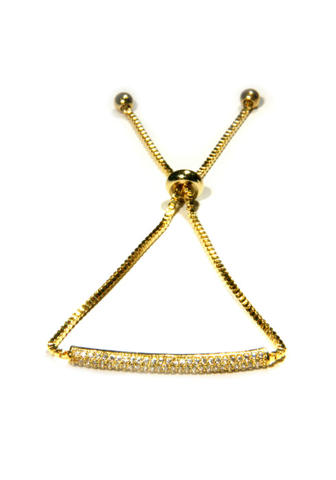 Gold & CZ Pave Pull Bracelet, $17 | Gold Plated | Light Years Jewelry