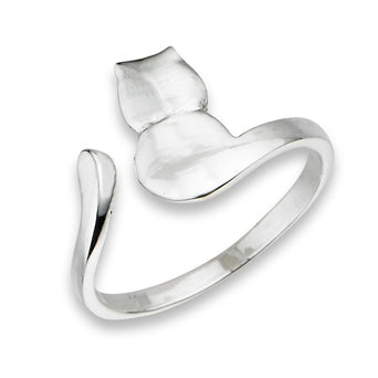 Cat Tail Wrap Ring | Sterling Silver Size 6 7 8 | Light Years Jewelry