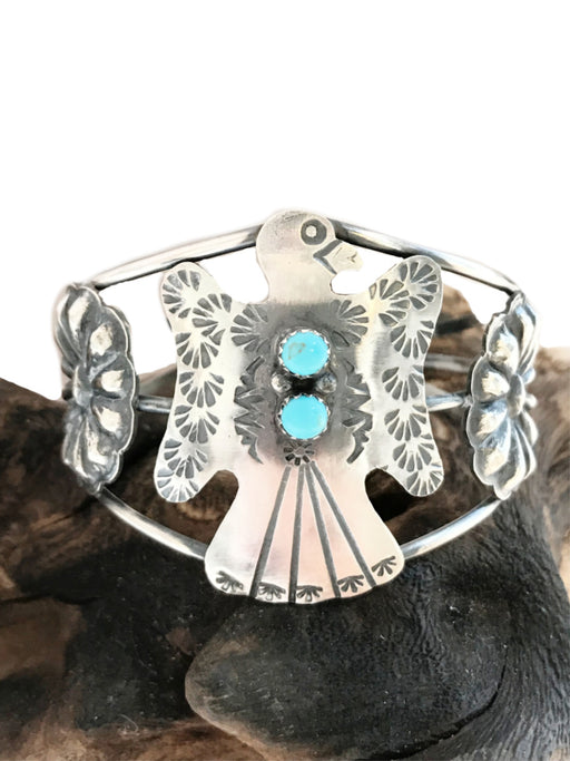 Handmade Eagle Turquoise Cuff Bracelet | Sterling Silver | Light Years