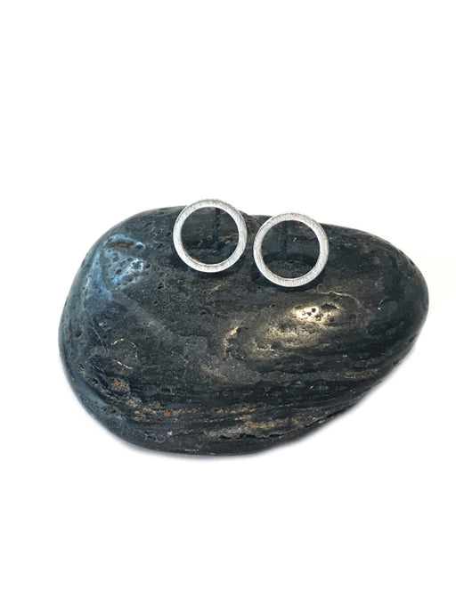 Brushed Ring Posts | Gold Sterling Silver Studs Earrings | Light Years