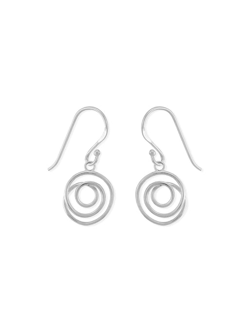 Spiral Swirl Dangle Earrings | Sterling Silver | Light Years Jewelry