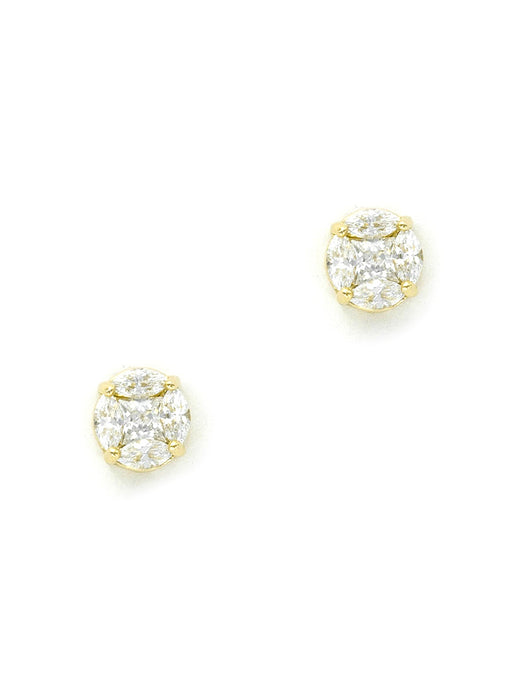 Star Cut CZ Posts | Gold or Silver Plated Studs Earrings | Light Years