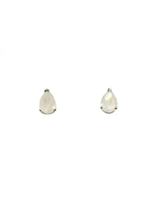 Gemstone Teardrop Posts | Moonstone | Sterling Silver Stud Earrings | Light Years
