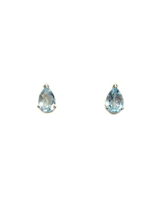 Gemstone Teardrop Posts | Blue Topaz | Sterling Silver Stud Earrings | Light Years