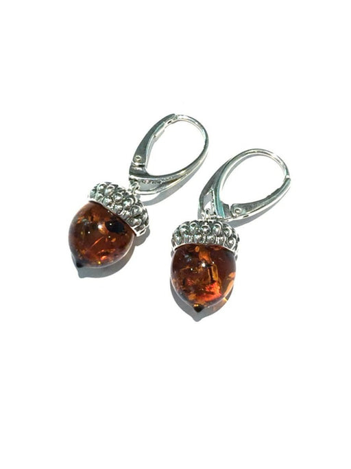 Baltic Amber Acorn Earrings | Sterling Silver | Light Years Jewelry
