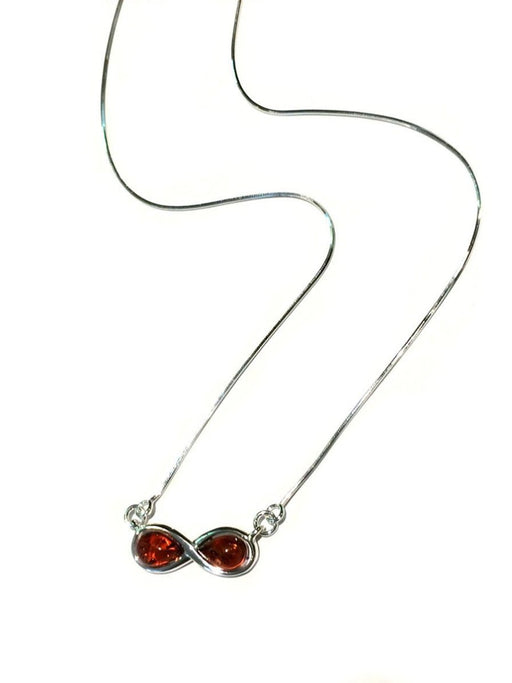 Baltic Amber Infinity Necklace | Sterling Silver | Light Years Jewelry