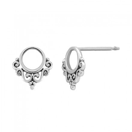 Delicate Swirl Posts | Sterling Silver Stud Earrings | Light Years