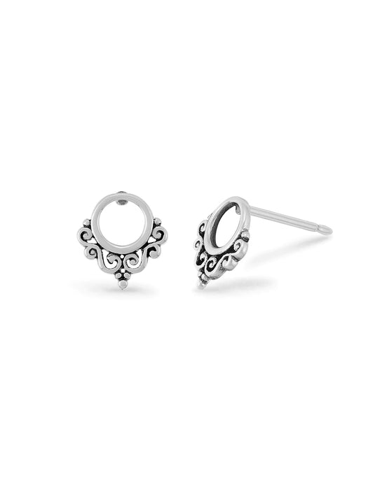 Delicate Swirl Posts by boma | Sterling Silver Stud Earrings | Light Years