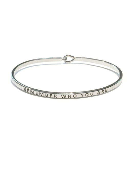 "Remember Who You Are" Cuff Bracelet | Silver Plated | Light Years Jewelry