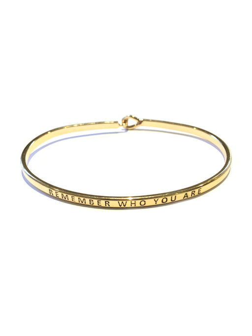 "Remember Who You Are" Cuff Bracelet | Gold Plated | Light Years Jewelry