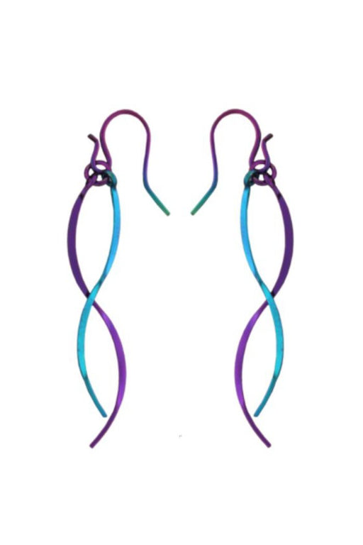 Curvy Niobium Dangles | Handmade USA Earrings | Light Years Jewelry