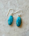 Oval Turquoise Dangle Earrings, $28 | Sterling Silver | Light Years 