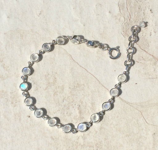 Moonstone Link Bracelet, $72 | Sterling Silver | Light Years Jewelry