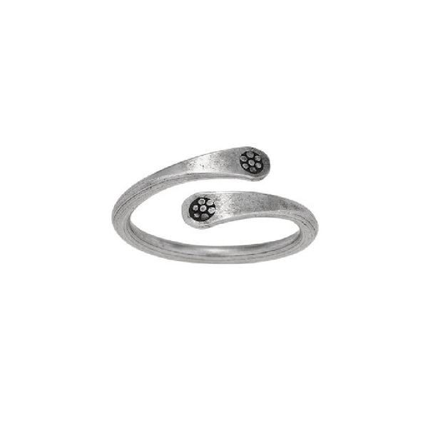 Hill Tribe Bypass Ring | Fine Silver Band Size 6 7 8 9 | Light Years