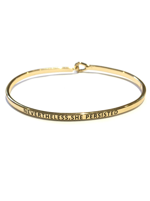 "Nevertheless..." Quote Bracelet | Gold or Silver Plated | Light Years