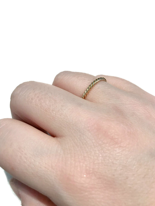 Thick Twisted Band | Gold Filled Rings Size 5 6 7 8 9 10 | Light Years 