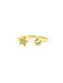 CZ Star Wrap Ring | Adjustable Gold Plated Band | Light Years Jewelry