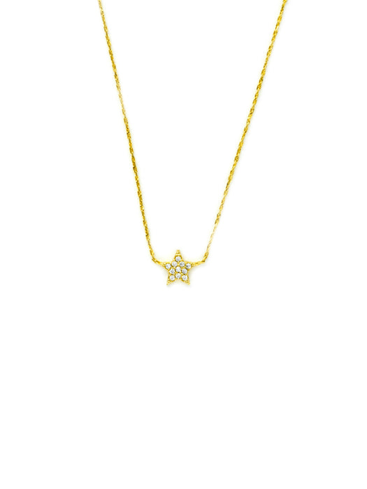 CZ Star Choker Necklace | Gold Plated Chain | Light Years Jewelry
