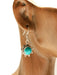 Detailed Turquoise Dangles | Sterling Silver Earrings | Light Years