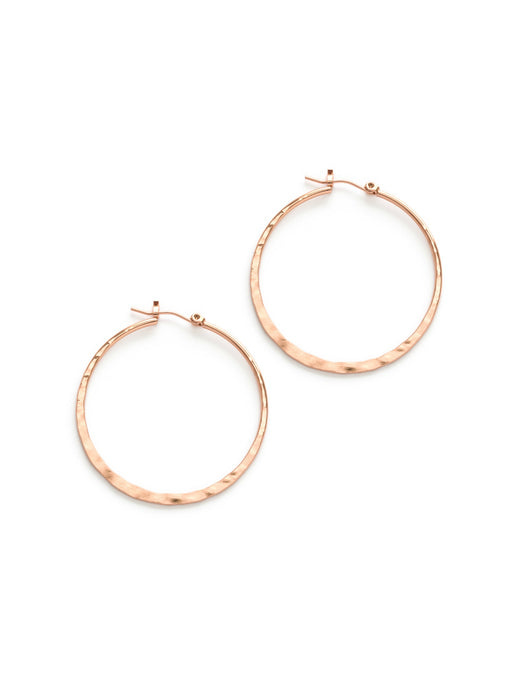 Hammered Pincatch Hoops | Silver, Gold, Rose Gold | Light Years Jewelry