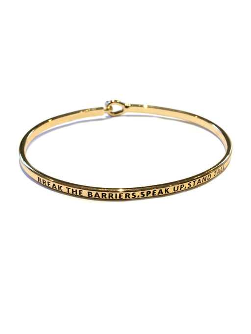 "Break Barriers..." Cuff Bracelet | Silver Gold Plated | Light Years