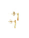 Clear CZ Lined Curved Posts | Gold Plated Studs Earrings | Light Years