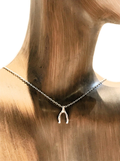 Wishbone Choker Necklace | Gold Silver Plated Chain Charm | Light Years