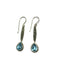 Gemstone Leaf Dangle Earrings | Blue Topaz Green Quartz | Light Years