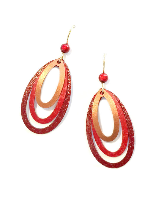 Stacked Oval Earrings Adajio | Sterling Silver Statement | Light Years