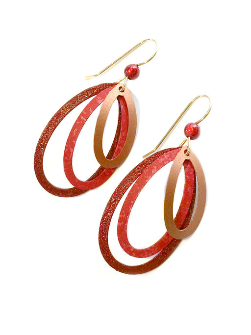 Stacked Oval Earrings Adajio | Sterling Silver Statement | Light Years