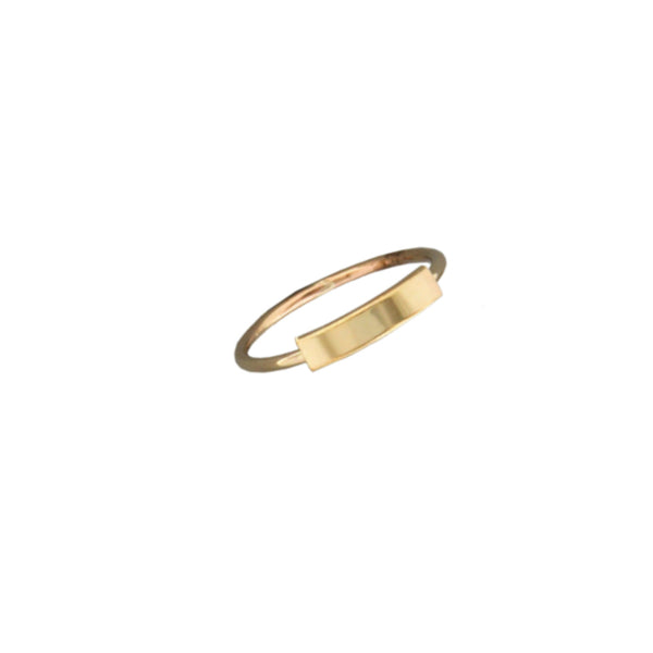 Horizontal Bar Ring | 14k Gold Filled Band Size 6 7 8 9 | Light Years