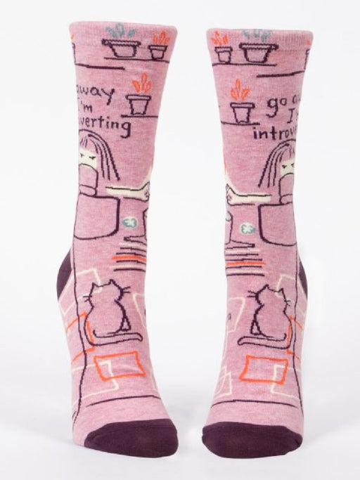 I'm Introverting Women's Crew Socks | Gifts & Accessories | Light Years