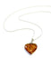 Carved Amber Heart Necklace | Sterling Silver Baltic | Light Years 