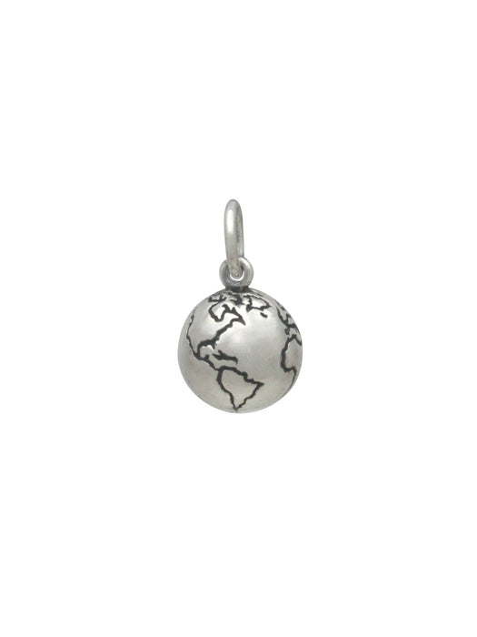 World Globe Necklace | Sterling Silver Pendant Chain | Light Years
