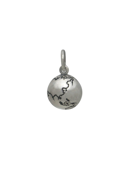 World Globe Necklace | Sterling Silver Pendant Chain | Light Years