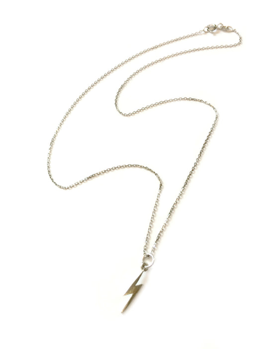 Lightning Bolt Necklace Sterling Silver Pendant Chain Light Years
