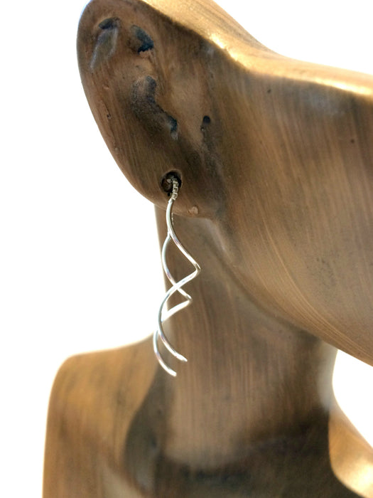 Twist Ear Threads | Sterling Silver Earrings | Light Years Jewelry