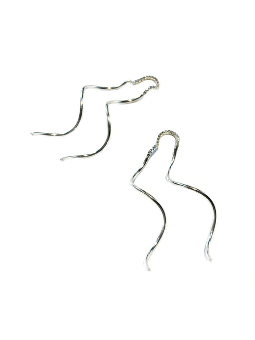 Twist Ear Threads | Sterling Silver Earrings | Light Years Jewelry