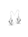 Crescent Moon Cat Earrings | Sterling Silver Dangles | Light Years
