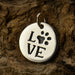 Love Paw Print Pendant Necklace | Sterling Silver Chain | Light Years