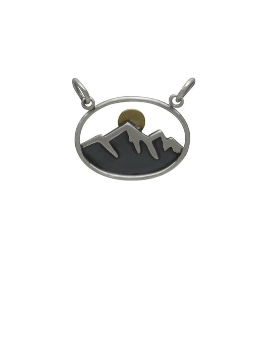 Mountain Sunrise Necklace | Sterling Silver Pendant Chain | Light Years