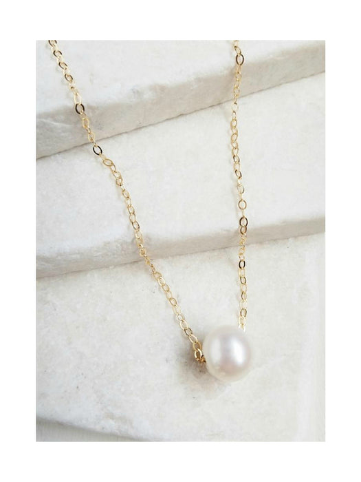 Pink Floating Pearl Necklace – CristinaV