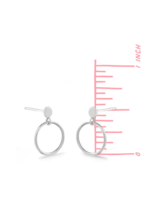Open Ring Posts | Sterling Silver Studs Earrings | Light Years Jewelry
